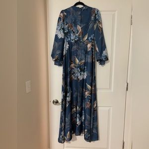 Stunning floral satin dress